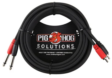 Pig Hog PDR1415 15ft Rca-1/4 Dual Cable