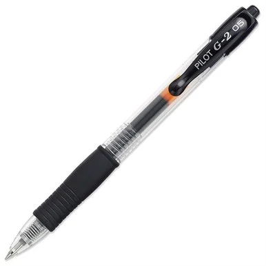 Pilot G2 Retractable Rollerball Pen - Fine Pen Point Type - 0.5 Mm Pen Point Size - Black Ink - Translucent Barrel - 12 / Dozen (31002_40)
