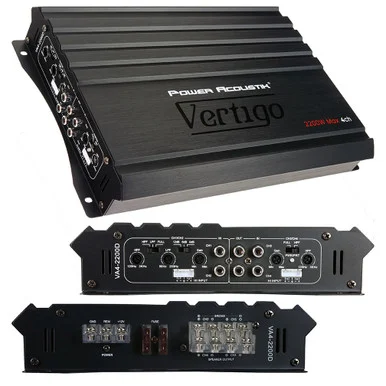 Power Acoustik VA42200D Vertigo Series 4 Channel Amplifier 2200w Max