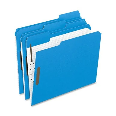 Pendaflex Fastener Folder - Letter - 8.50" X 11" - 2" Expansion - 2 Fastener - 2" Folder Fastener Capacity - 1/3 Tab Cut - Assorted Position Tab Location - Blue - 50 / Box (ESS21301)