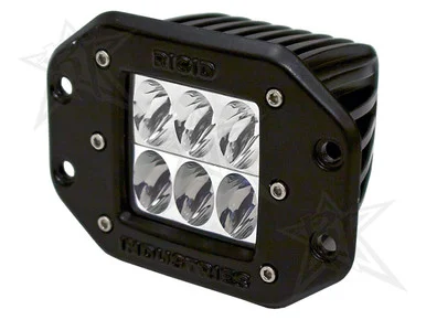 RIGID INDUSTRIES RIGID D-Series PRO LED Light, Driving Optic, Flush Mount, Black Housing, Pair 512313