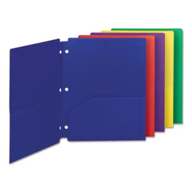 Smead 87939 Campus.org Poly Snap-in Two-pocket Folder, 11 X 8 1/2, Assorted, 10/pack