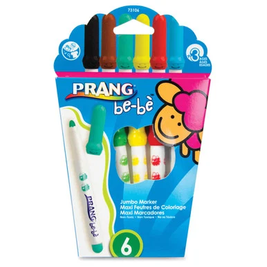 Prang Be-be Jumbo Markers - Assorted Ink - 6 / Set (dix-73106)