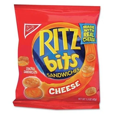 NABISCO FOOD GROUP 06834 Ritz Bits, Cheese, 1 1/2 Oz Packs, 60 Packs/carton