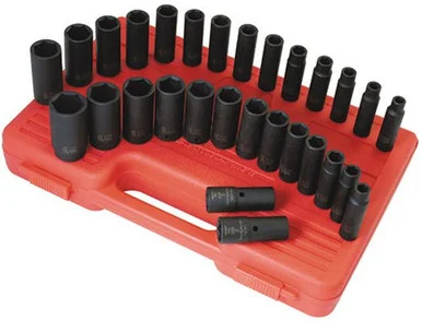 Sunex 5153DD 29-piece 1/2 In. Drive 6-point Fractional Sae And Metric Deep Impact Socket Set