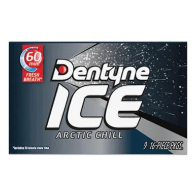 Mr. Coffee Inc. AMC31240 Sugarless Gum, Arctic Chill, 16 Pieces/pack, 9 Packs/box