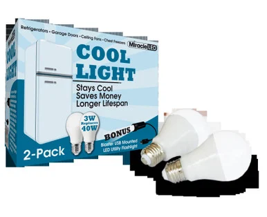 Miracle LED 604366 LED Refrigerator and Freezer Cool Light - 2 Pack