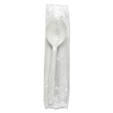 Boardwalk SSHWPPWIW Heavyweight Wrapped Polypropylene Cutlery, Soup Spoon, Black, 1000/carton