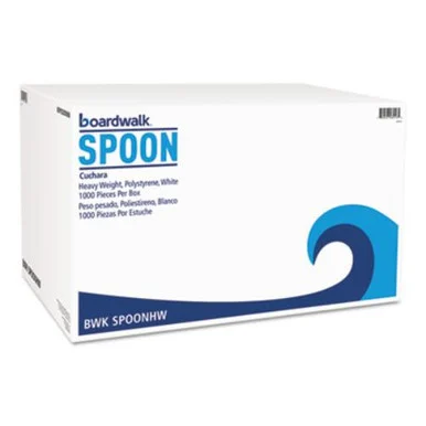 Boardwalk BWKSPOONHW Heavyweight Polystyrene Cutlery, Teaspoon, White, 1000/carton