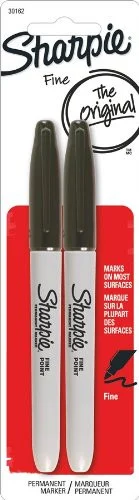 Sharpie Fine Point Marker - Fine Marker Point Type - Black Ink - 2 / Cd (SAN30162)