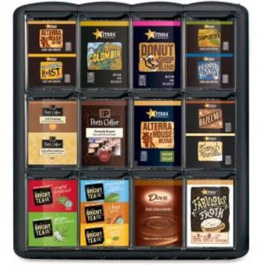 Mars Drinks 4-column Beverage Packs Merchandiser - Black - Metal - 1each (mdk-9180)