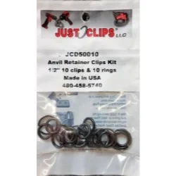 Just Clips JCD50010 10-pack Of Anvil Retainer Clips Kit, 1/2 In. Clip & O-ring Kit