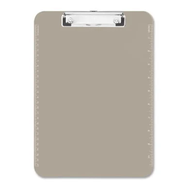 Sparco Translucent Clipboard - 9" X 12" - Low-profile - Plastic - Smoke (SPR01870)