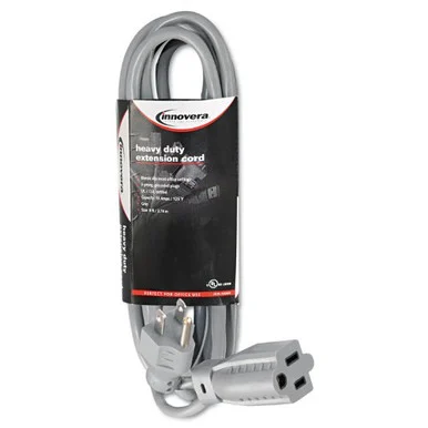 Innovera Power Extension Cord - 120 V Ac Voltage Rating - 13 A Current Rating - Gray (72209)