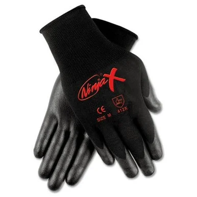 Mcr Safety Unique Shell Nylon Safety Gloves - X-large Size - Nylon, Lycra, Polymer - Black - Anti-bacterial - For Material Handling, Construction, Landscape - 1 Each (n9674xl)