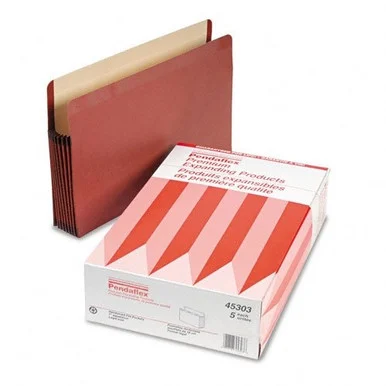 Pendaflex Premium Reinforced File Pocket - Legal - 8.50" X 14" - 7" Expansion - Red Fiber, Manila - Red Fiber (ESS45303)
