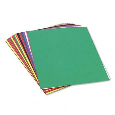 Sunworks 6523 Groundwood Construction Paper - 36" X 24" - Black, Blue, Brown, Holiday Green, Orange, Pink, Scarlet, Violet, White, Yellow
