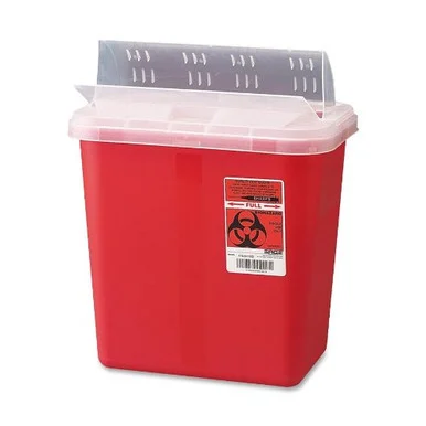 Unimedmidwest S2gh100651 Unimed-midwest Sharp Container With Lid - 2gal - External Dimensions 12.75" Height X 10.5" Width X 7.25" Depth - Red