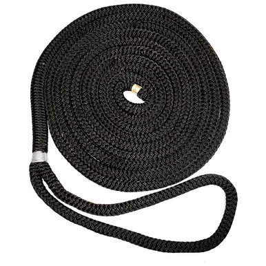 New England Ropes C5054-24-00025 3/4" X 25' Nylon Double Braid Dock Line - Black