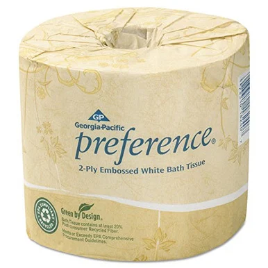 Georgia Pacific 1828001 Pacific Blue Select Bathroom Tissue, Septic Safe, 2-ply, White, 550 Sheet/roll, 80 Rolls/carton