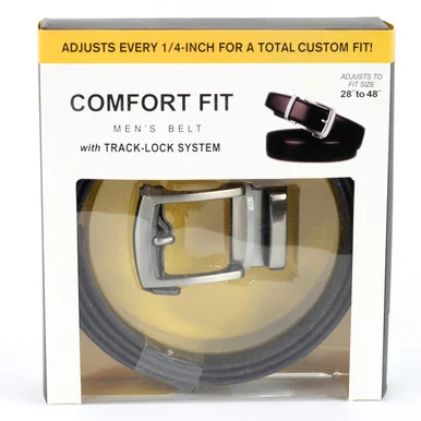 Leather Impressions BL188BK Comfort Fit Track Belt One Size Black
