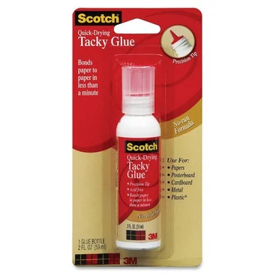 Scotch Quick-drying Tacky Glue - 2 Oz - 1/pack - Clear (MMM6052)