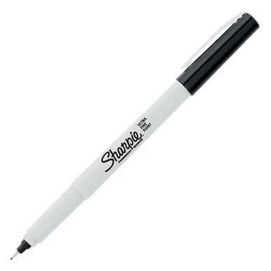 Sharpie Ultra Fine Permanent Marker - Extra Fine Marker Point Type - Black Ink - 1 Each (SAN37121)