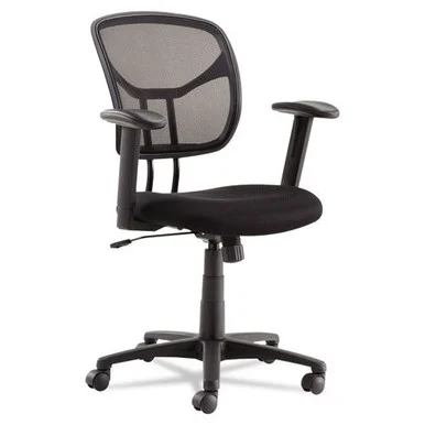 Oif OIFMT4818 Swivel/tilt Mesh Task Chair, Height Adjustable T-bar Arms, Black/chrome
