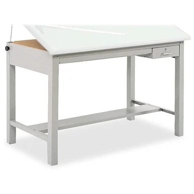 Safco Precision Drafting Table Base - 35.5" Height - Steel - Gray (3962GR)