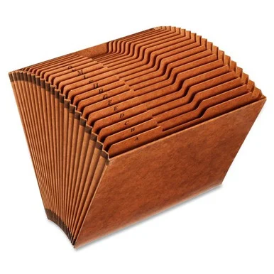 Globe-weis A-z High-quality Expanding File - Letter - 8.50" X 11" - 21 Pockets - 1/3 Tab Cut - Top Tab Location - 80 Pt. - Brown - 1 Each (R217AHD)