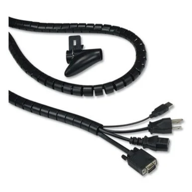 Innovera IVR39665 Floor Sleeve Cable Protector, 3/4" Dia X 77 1/2" Long, Black