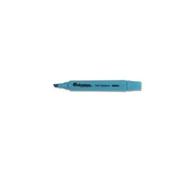 Universal Office Products 08864 Desk Highlighter, Chisel Tip, Fluorescent Blue, 12/pk