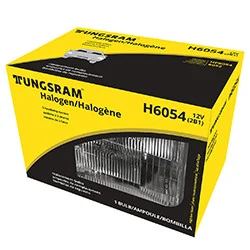 Tungsram H6054SB 6054 Halogen Hi-low Beam Sq 2lamp System