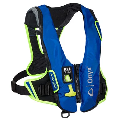 Absolute Outdoor 132800-500-004-21 Onyx Impulse A/-24 All Clear Auto/manual Inflatable Life Jacket - Blue