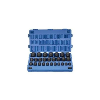 Grey Pneumatic 8029 29 Piece 3/4" Drive 6 Point Fractional Master Impact Socket Set