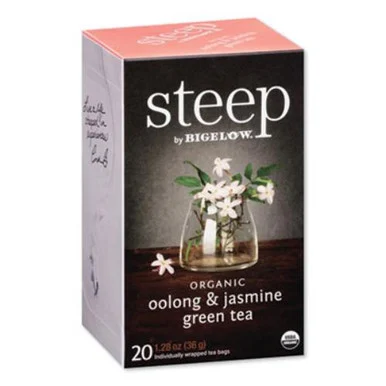 Bigelow Tea RCB17714 Steep Tea, Oolong And Jasmine Green, 0.06 Oz Tea Bag, 20/box