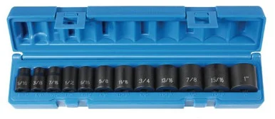 Grey Pneumatic 1213 12 Piece 3/8" Drive Standard Length Fractional Impact Socket Set