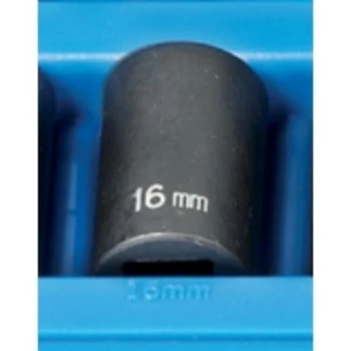 Grey Pneumatic 2116M 1/2" Drive 12 Point Metric Impact Socket 16mm