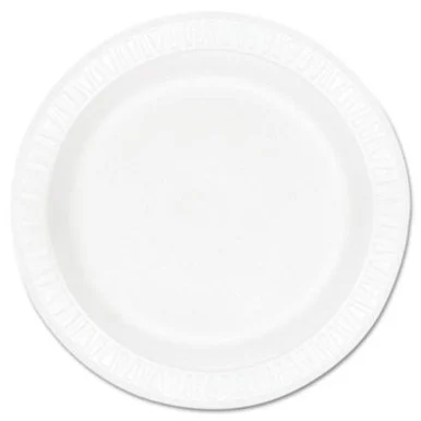 Dart DCC10PWCR Concorde Foam Plate, 10 1/4" Dia, White, 125/pack, 4 Packs/carton