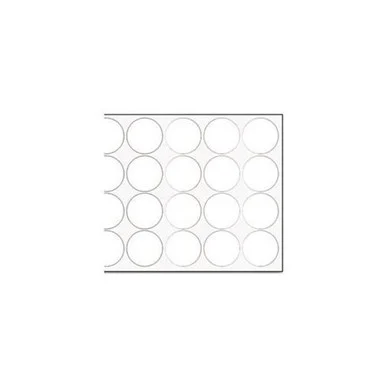 Mastervision Magnetic Color Coding Dots - 0.75" Diameter - 20 / Bag - Round - Vinyl - White (fm1618)