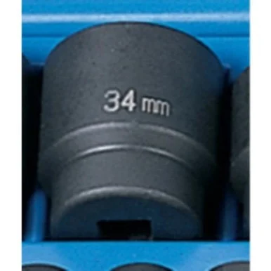 Grey Pneumatic 2034M 1/2" Drive Standard Metric Impact Socket - 34mm