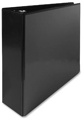 Sparco Premium Round Ring View Binder - Letter - 8.50" X 11" - 3 X Round Ring Fastener - 3" Binder Fastener Capacity - 2 Pockets - Polypropylene - Black - 1 Each (SPR19750)