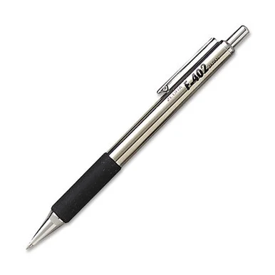 Zebra Pen F-402 Ballpoint Pen - Fine Pen Point Type - 0.7 Mm Pen Point Size - Black Ink - 2 / Pack (ZEB29212)