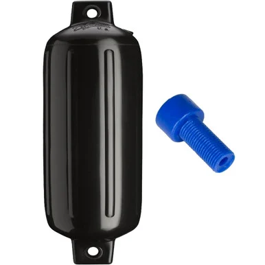 Polyform U.s. G-5-BLACK Polyform's G-5 Twin Eye Fender 8.8" X 26.8" Black W/air Adapter