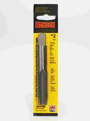 Irwin Industrial 8158 High Carbon Steel Machine Screw Fractional Plug Tap 3/4"-10 Nc