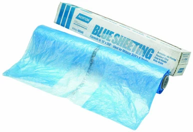 Norton Abrasives 03345 16' Paintable Blue Plastic Sheeting