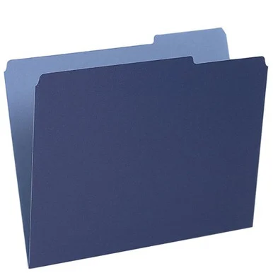 Pendaflex Interior Folder - Letter - 8.50" X 11" - 1/3 Tab Cut - Navy Blue - 100 / Box (421013NAV)