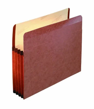 Esselte Recycled Vertical File Pocket - Letter - 8.50" X 11" - 3.50" Expansion - Red Fiber - Red Fiber - 10 / Box (ESS85343)