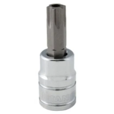 Titan 68950 Torx Bit Socket, 3/8" Drive, T50, Chrome