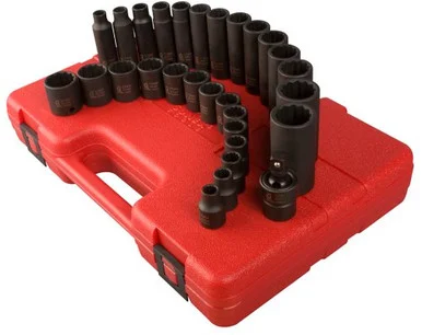 Sunex 3330 Tools 29-piece 3/8 In. Drive 12-point Master Metric Impact Socket Set